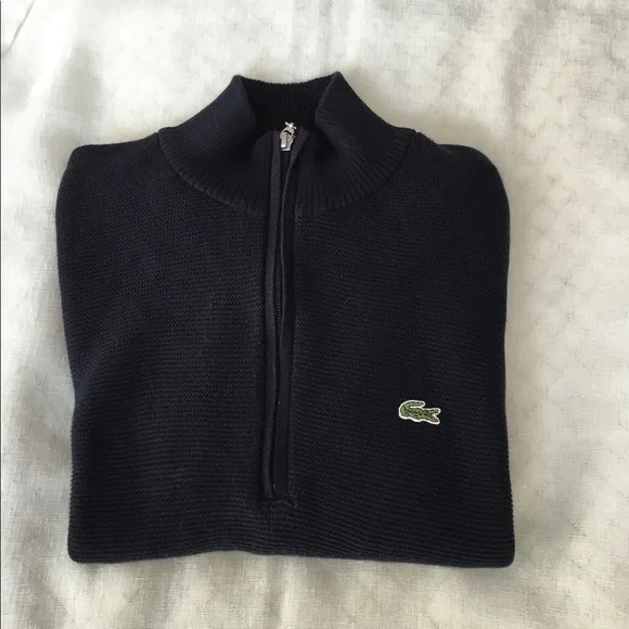COPY - LACOSTEMen’s Knitwear Quarter Zip Sweater